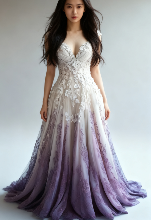 A-line Straps Tulle Beaded Long Prom Dress Applique Sweetheart Neck Evening Gown ED01554