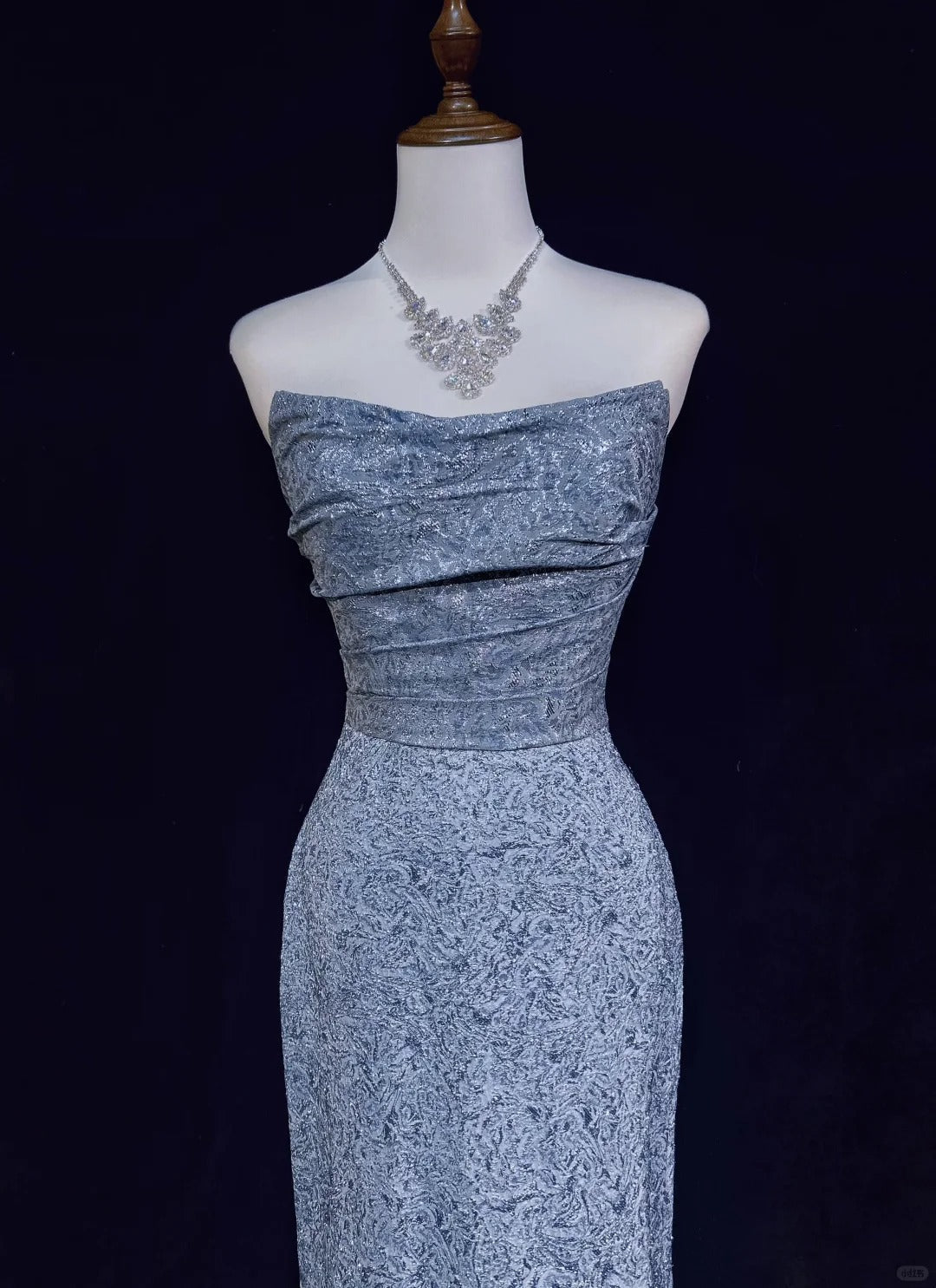 Strapless Sequined Long Prom Dress Elegant Formal Evening Dress HZ1024