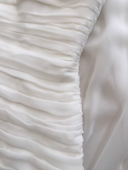 Bodycon Dress Strapless Chiffon Long Prom Dress Simple Evening Dress HZ1024