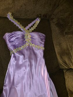 Glamou Purple __Satin Beaded Backless Long Prom Dress for Party&Birthday,Elegant Wedding Guest Outfits ED01736