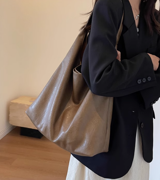 and winter fashion simple high-end shoulder bag casual versatile large capacity tote bag HZ1024