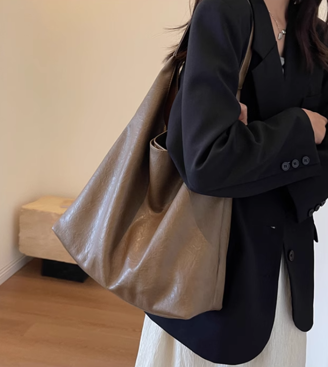 Autumn and winter fashion simple high-end shoulder bag casual versatile large capacity tote bag ED0176