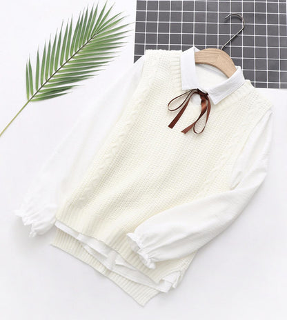 Cute Preppy Sleeveless Sweater ED0189