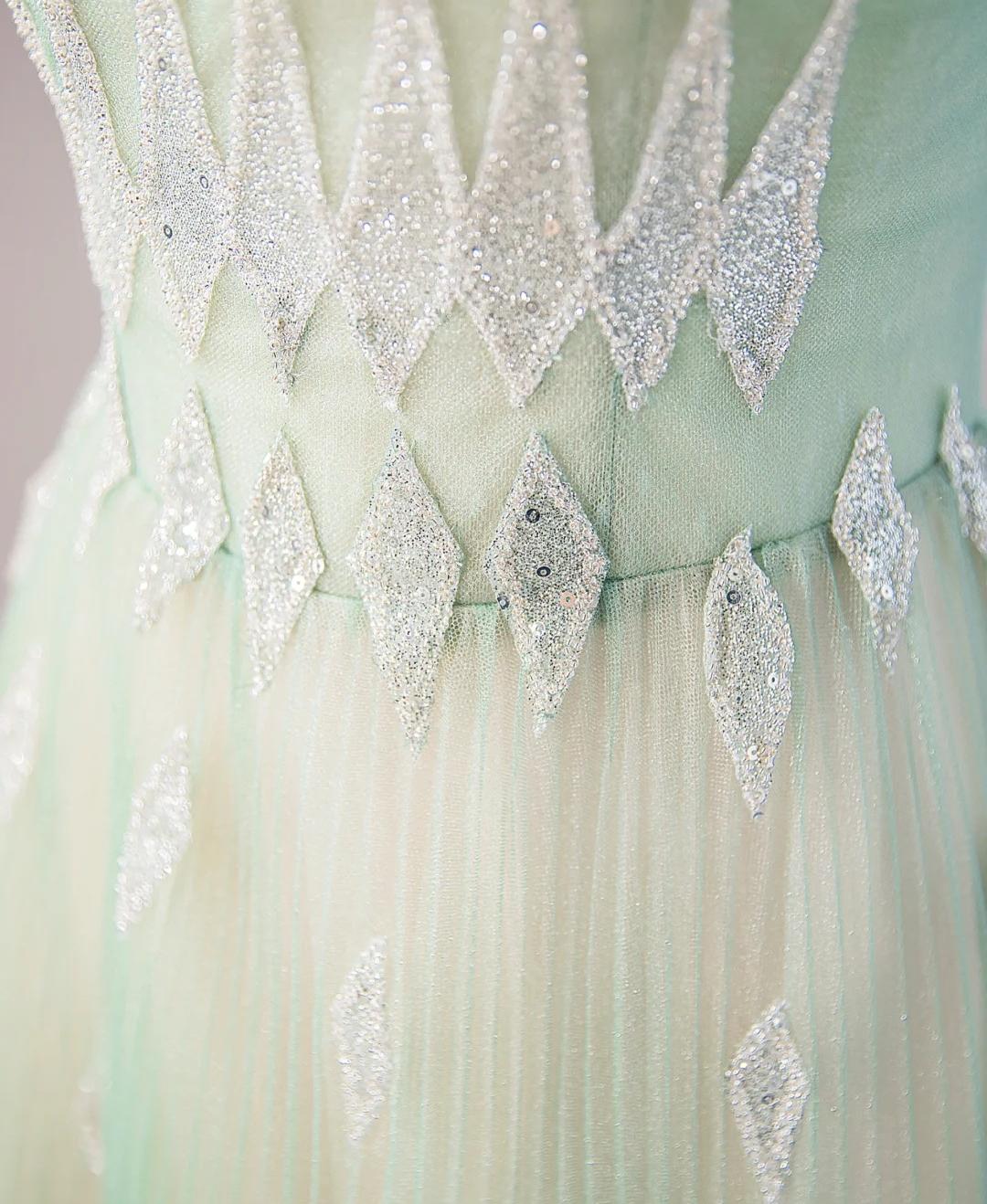 Sweet__ Fairy Style Ball Gown for Birthday&Quinceanera-Sparkling Diamond  A-line Tulle Evening Dress _ED01925