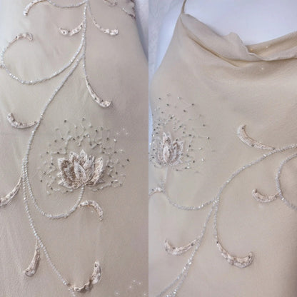 Fairytale White Chiffon Short Prom Dress Vintage Applique Beading Party Dresses HZ1024
