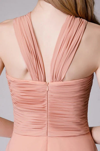 _©·Glam Blush Pink Prom & Wedding Dress-Sweet 16 Chiffon Evening Gown for Graduation & Quinceanera ED01931
