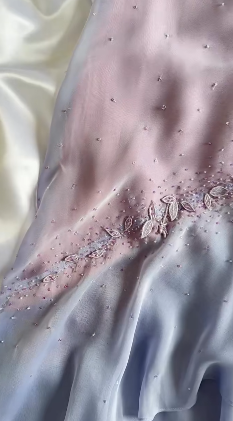 Vintage Purple Spaghetti Straps Sheath Sparkling Beaded Chiffon Short Prom Dresses Applique Party Dresses ED01991