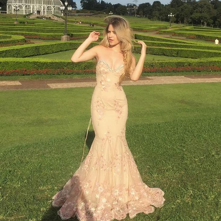Sweetheart Neck Mermaid Lace Appliques Formal Evening Dresses Long Prom Dresses HZ1024