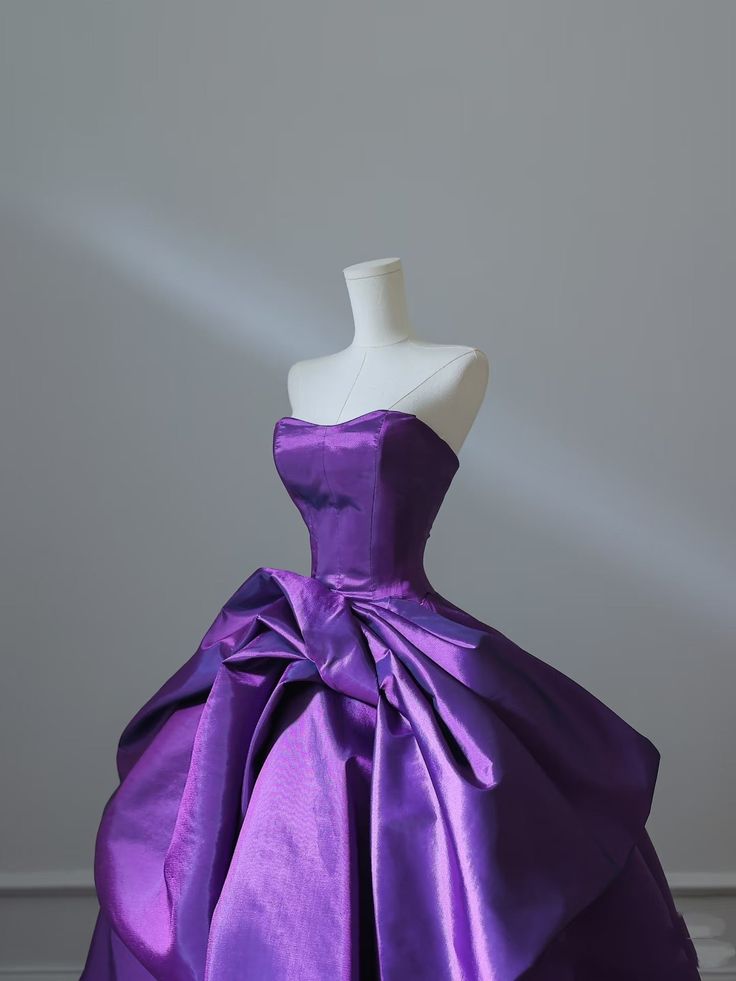 A-Line Satin Purple Long Prom Dress__ Sweetheart Evening Gown for Special Ocassion Quinceanera Dress ED021