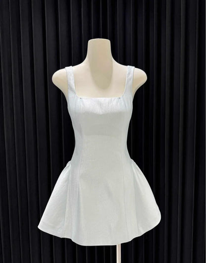 Cute Square Neck A-line Backless Birthday Dress  Bow Short Prom Dress Sweet Homecoming Dress ED02115