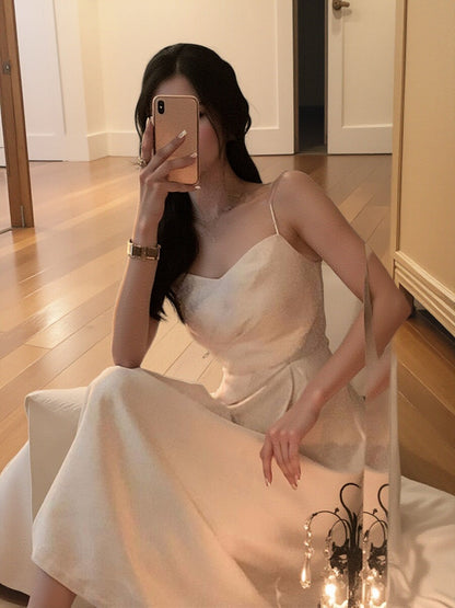 Satin A-Line Slip Dress HZ1024