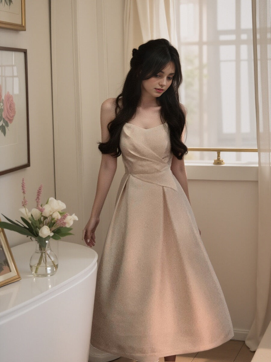 Satin A-Line Slip Dress HZ1024