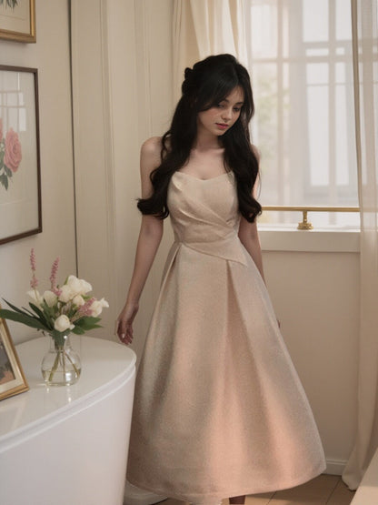 Satin A-Line Slip Dress HZ1024