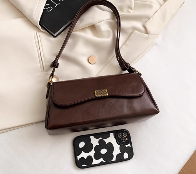 Retro versatile shoulder bag crossbody baguette bag ED0243