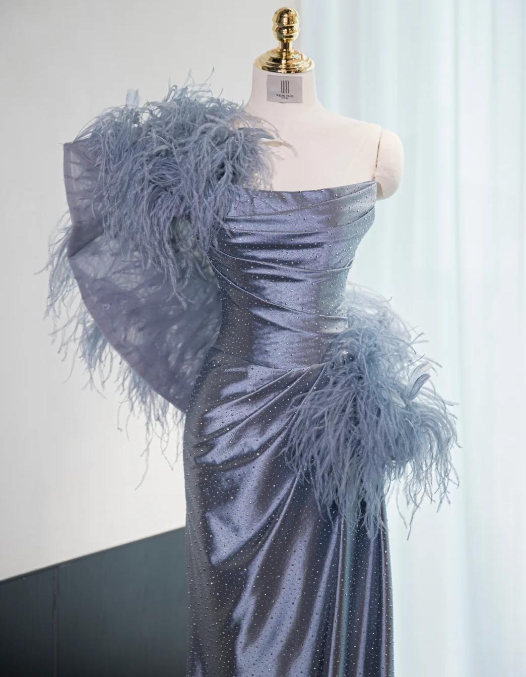 Strapless Sheath Satin Prom Dresses Formal Evening Gowns HZ1024