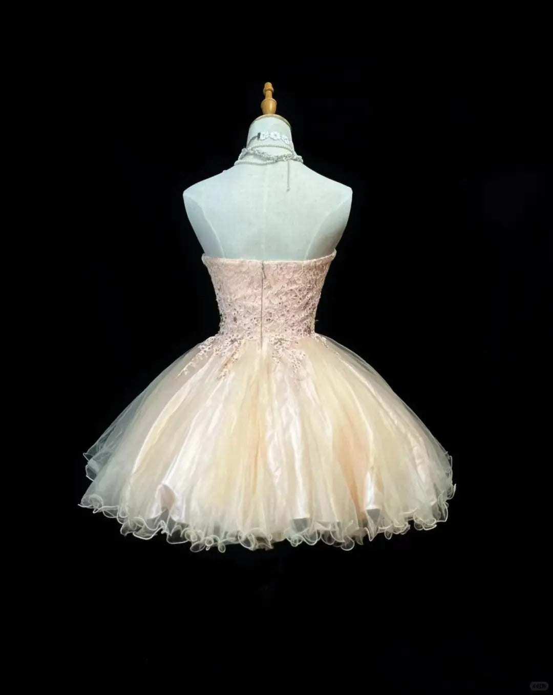Elegant Sweetheart Neck A-Line Tulle Lace Short Prom Dress Homecoming Dress ED02578