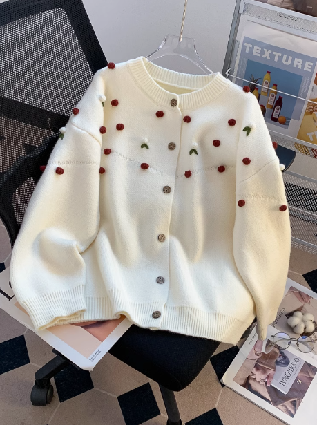 Christmas atmosphere loose long sleeve cardigan HZ1024