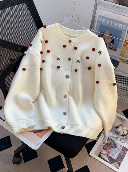 Christmas atmosphere loose long sleeve cardigan HZ1024