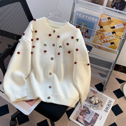 Christmas atmosphere loose long sleeve cardigan HZ1024