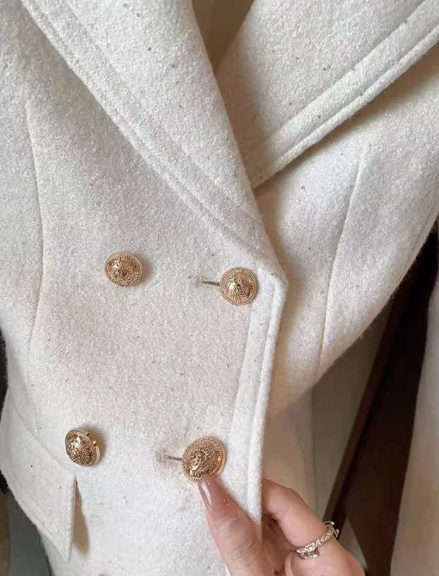 style white thick wool suit skirt HZ1024