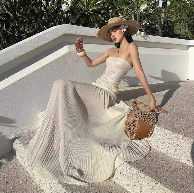 White Strapless Sheath Birthday Dress HZ1024
