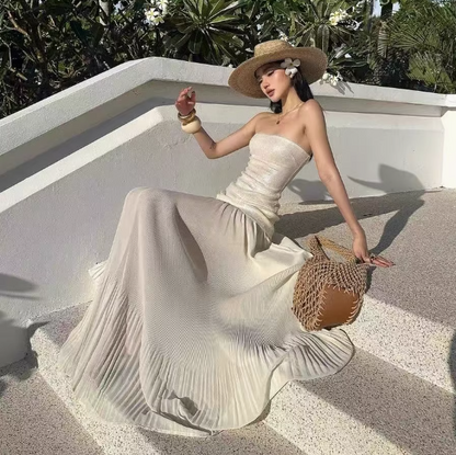 White Strapless Sheath Birthday Dress HZ1024