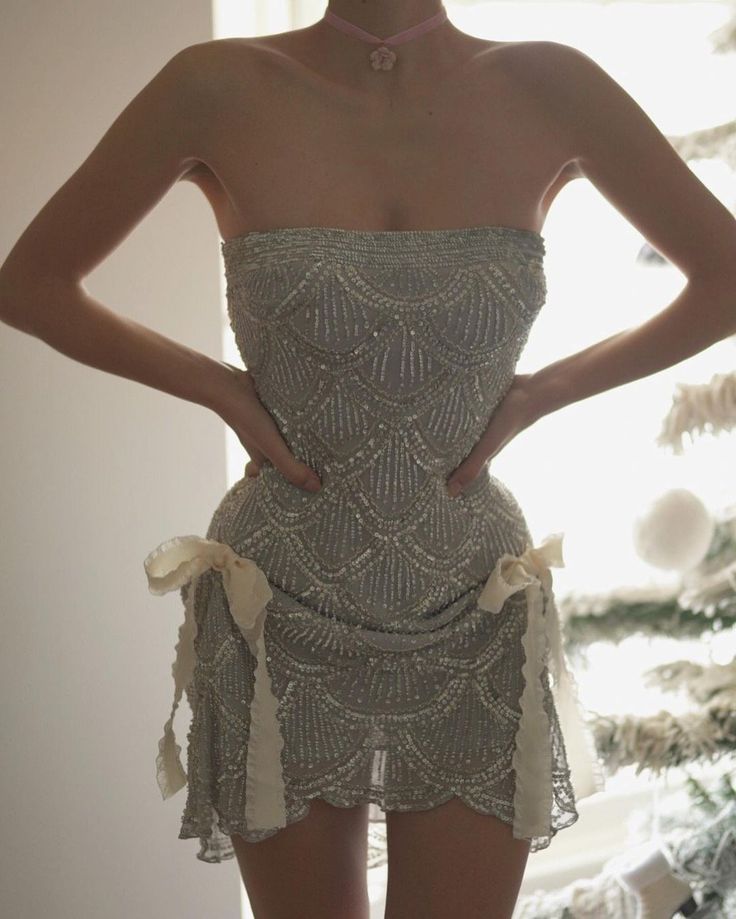Silver Strapless Boycon Tulle Beaded Short Prom Dresses Homecoming Dresses HZ1024