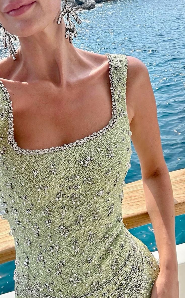 Green Square Neck Sheath Beaded Short Party Dresses Homecoming Dresses HZ1024