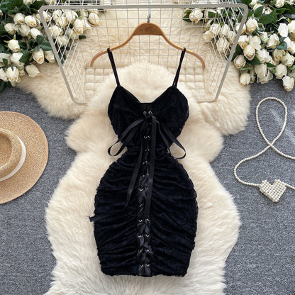 Spaghetti Straps Bodycon Lace Short Party Dress Cocktail Dress HZ1024
