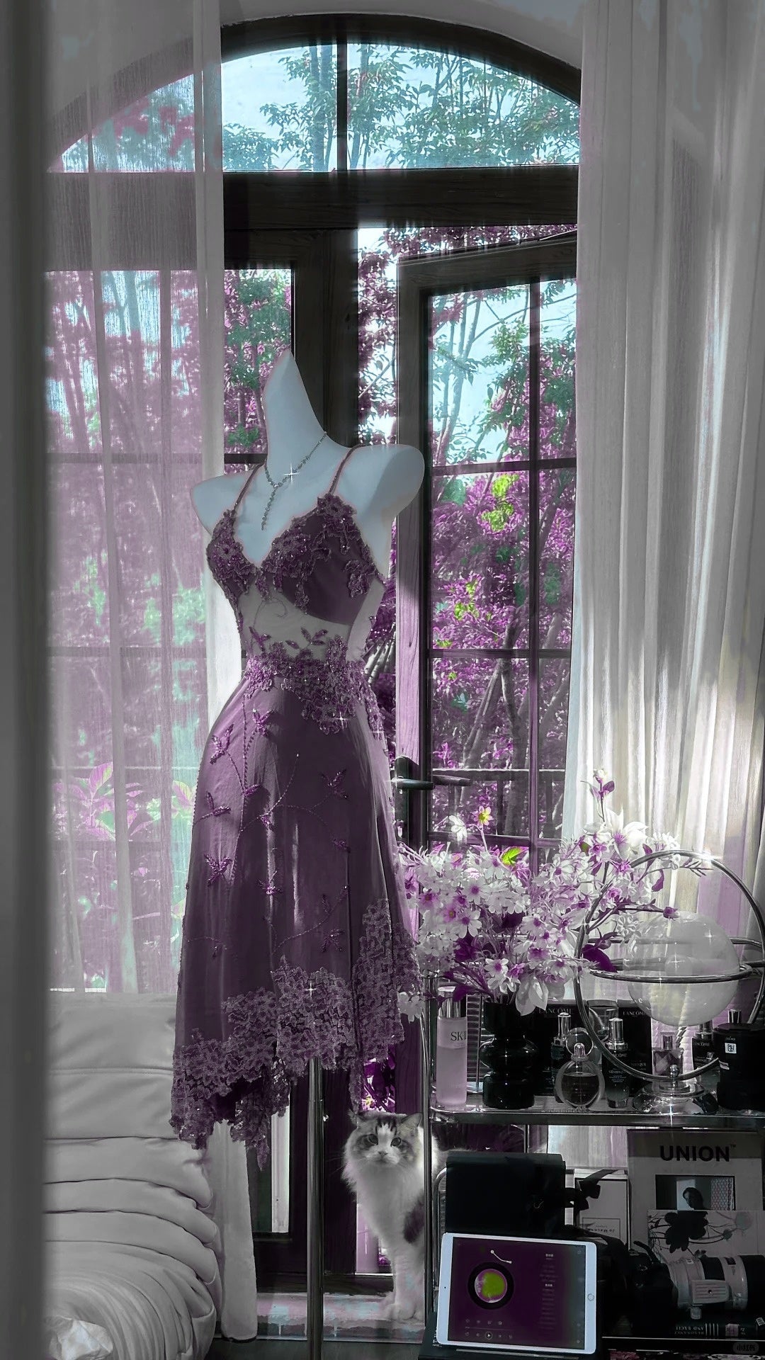 Green Spaghetti Straps A-Line Chiffon Beaded Short Prom Dresses HZ1024