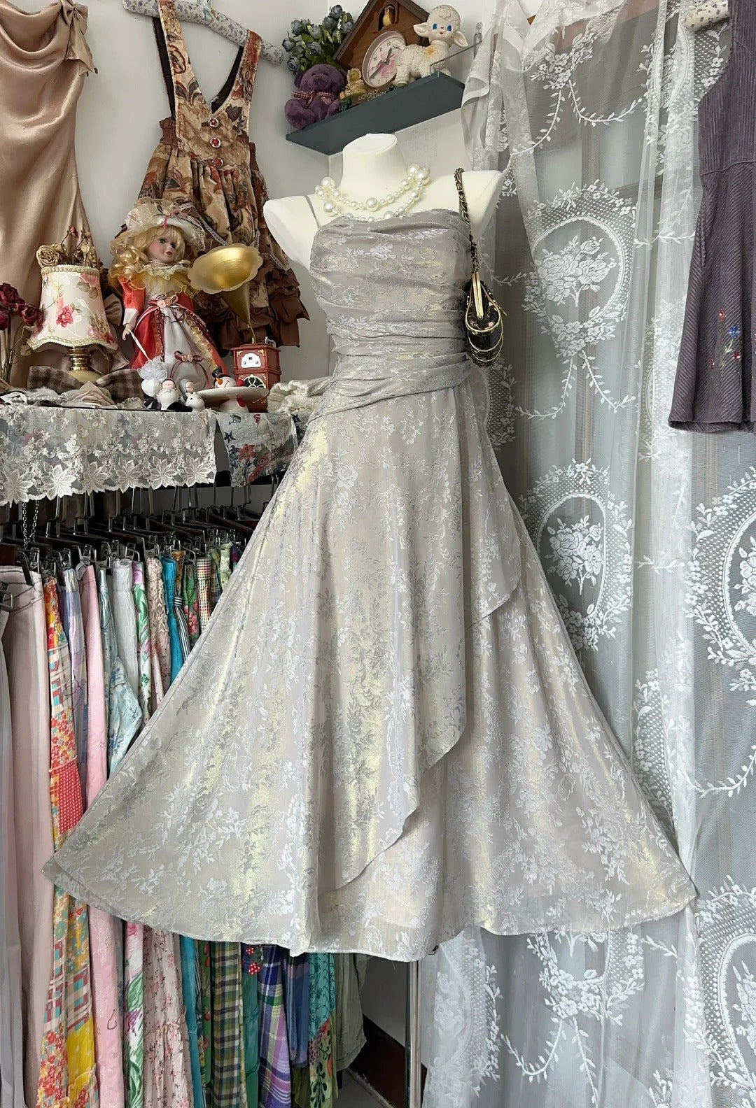 Vintage Spaghetti Straps A-Line Lace Short Homecoming Dress ED02988