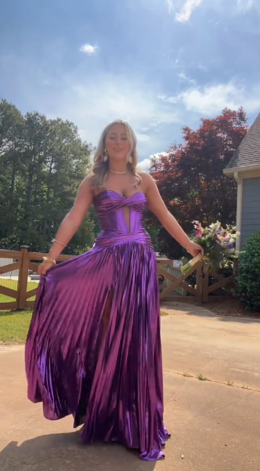 Fashion Purple Strapless Sheath Long Prom Dresses Formal Evening Dresses ED03018