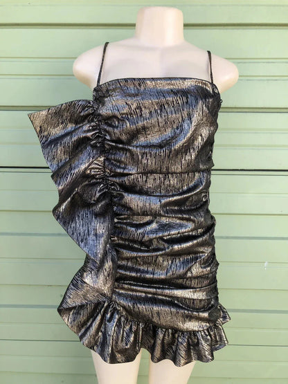 Black Gold Strapless Bodycon Short Party BirthdayDresses Sexy Homecoming Dresses HZ1024
