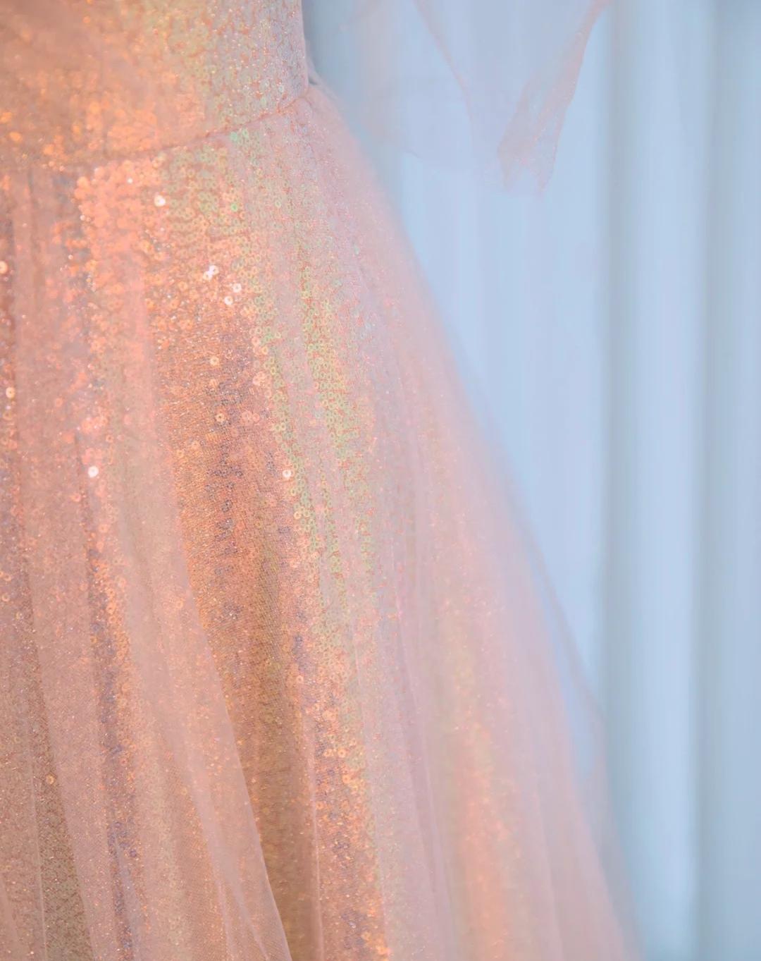 Gorgeous Sweetheart Neck A-Line Tulle Sequin Long Prom Dresses, Sweet 16 Dress ED03287