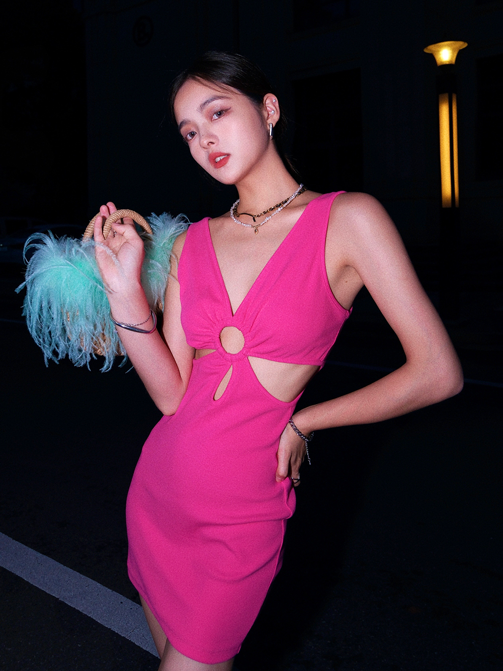 V-neck Sheath Fashion Party Dress Sweet Homecoming Dress HZ1024