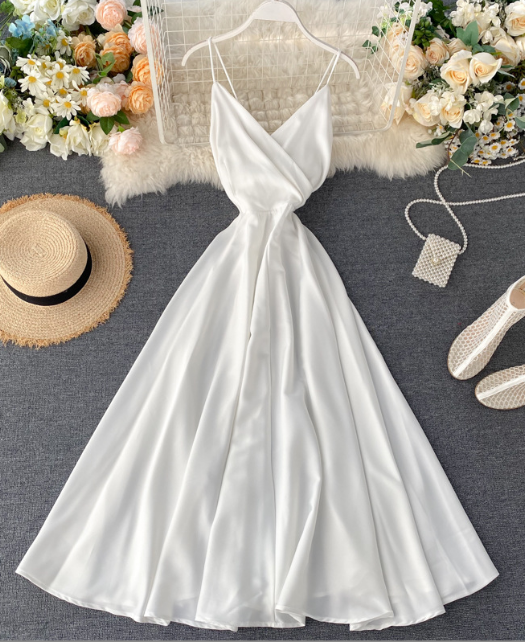 V-neck Green Formal Dresses Backless High Waist Party Dresses ED0333