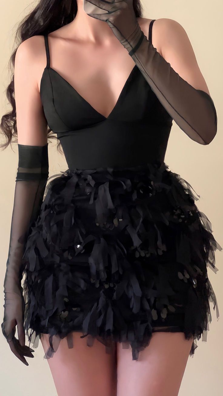 Black Spaghetti Strap Bodycon Tulle Short Birthday Party Dress Graduation Dress HZ1024