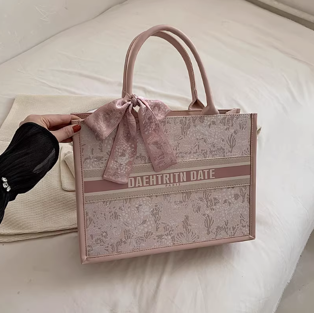 Fashion canvas shoulder commuter handbag ED0340
