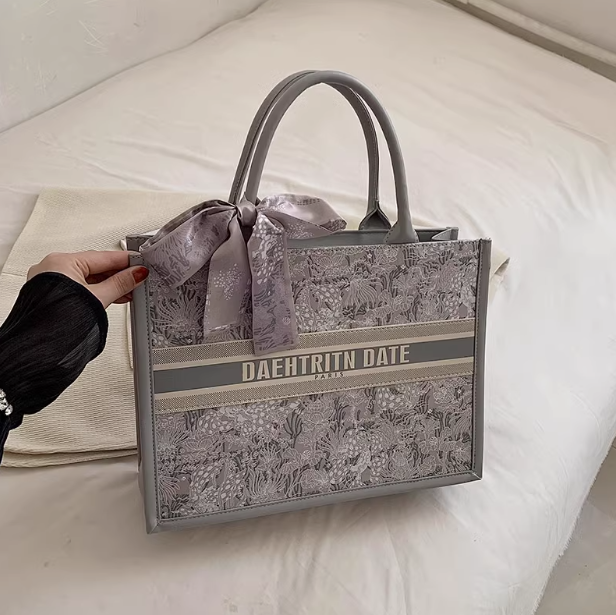 Fashion canvas shoulder commuter handbag ED0340