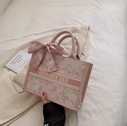 Fashion canvas shoulder commuter handbag ED0340