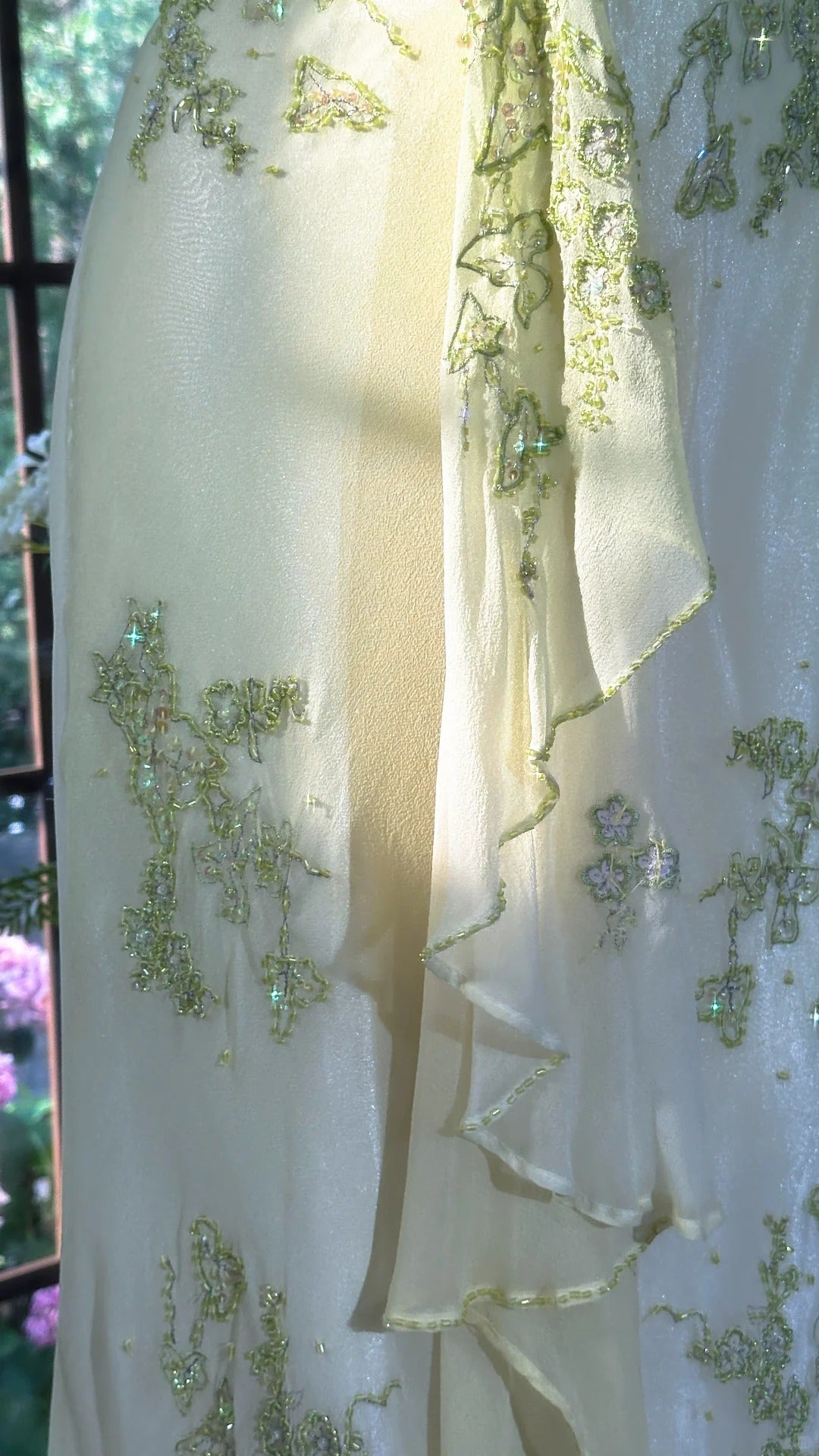 Vintage Halter  Sheath Chiffon Beaded Formal Dresses, Light Green Long Prom Dresses ED03464