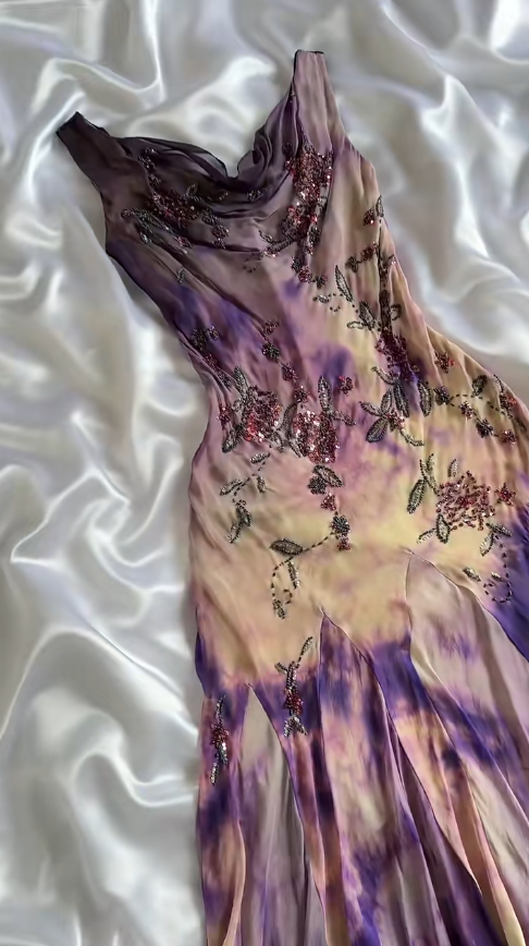 Swing Neck Sheath Printed Chiffon Prom Dresses Elegant Evening Dresses HZ1024