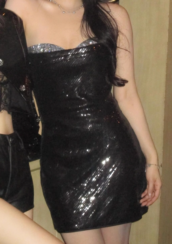 Sheath Strapless Sequined Sparkly Short Homecoming Dress Party Dress HZ1024