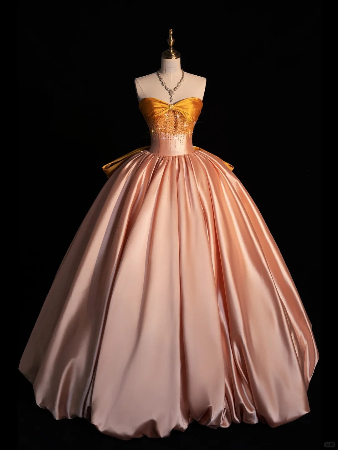 Blush Pink A-Line Strapless Long Ball Gown Sweet 16 Dress Elegant Quinceanera Dresses HZ1024