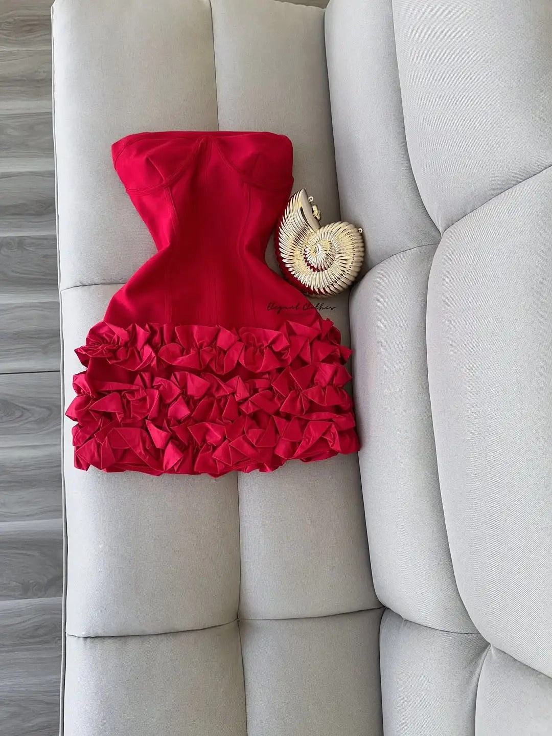 Spaghetti Strap Party Dress Red Bodycon Applique 18th Birthday Outfit Homecoming Dresses HZ1024