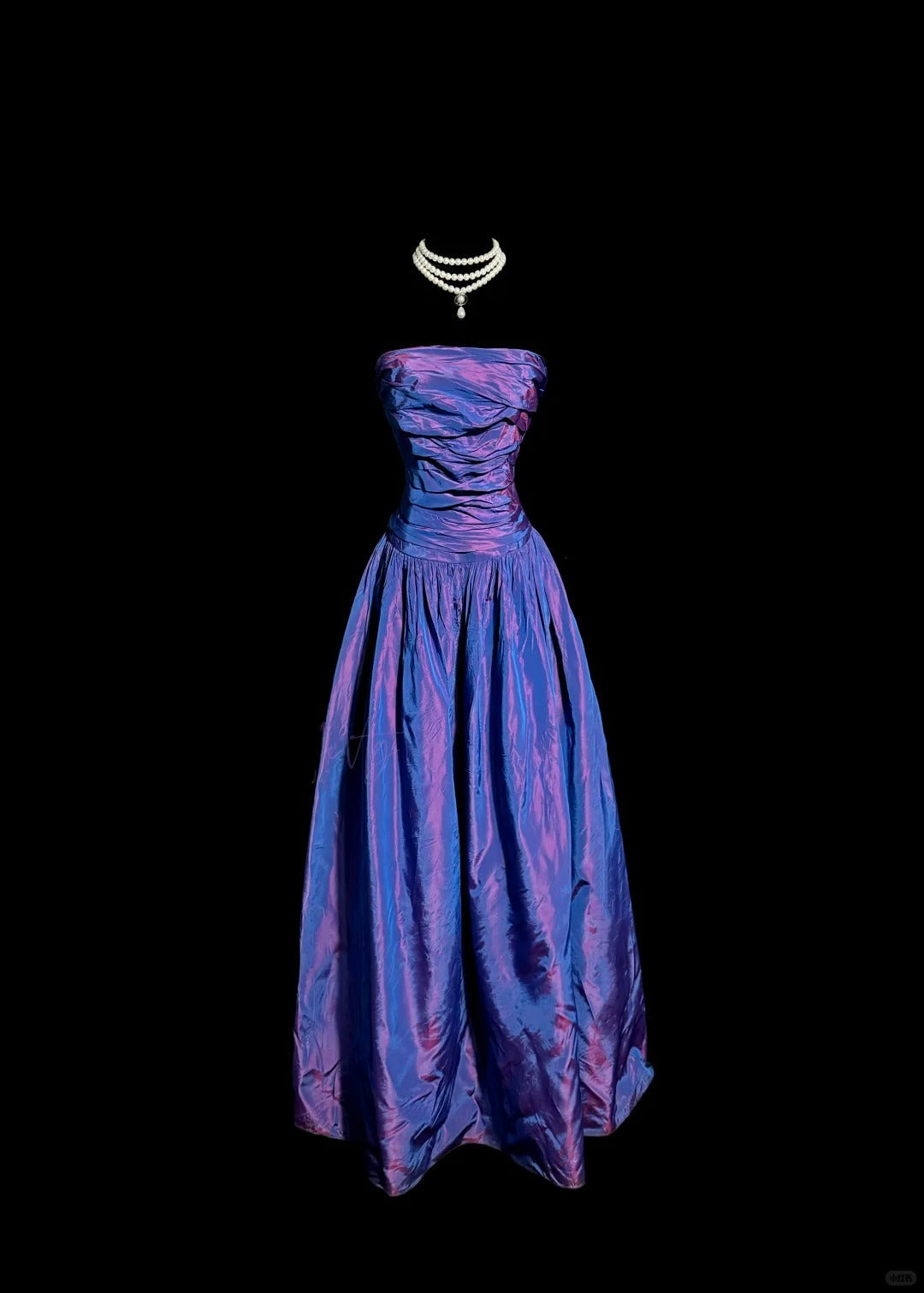 Dark Purple Strapless Birthday Dress Elegant A-Line Long Prom Dresses Satin Graduation Dress HZ1024