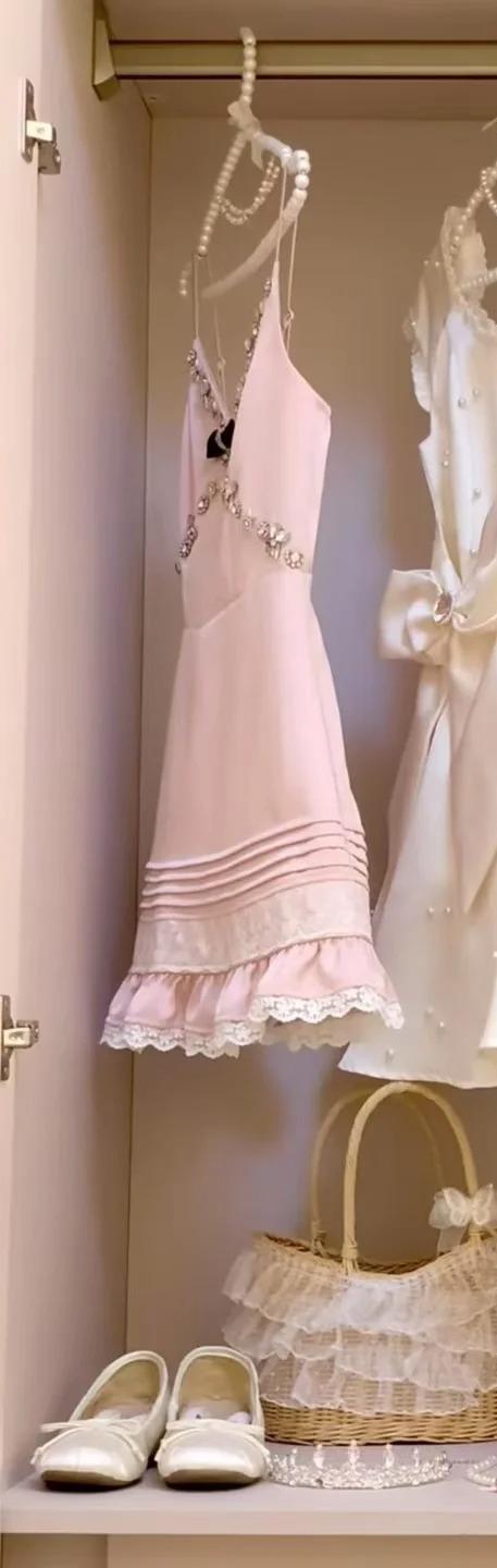 Pink Spaghetti Strap Sheath Short Formal Dress Lace Chiffon Homecoming Dresses Elegant Beaded Birthday Outfit Party Dresses HZ1024