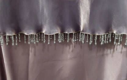 Spaghetti Strap Sheath Gray Purple Long Prom Dress Elegant Satin Evening Dress HZ1024