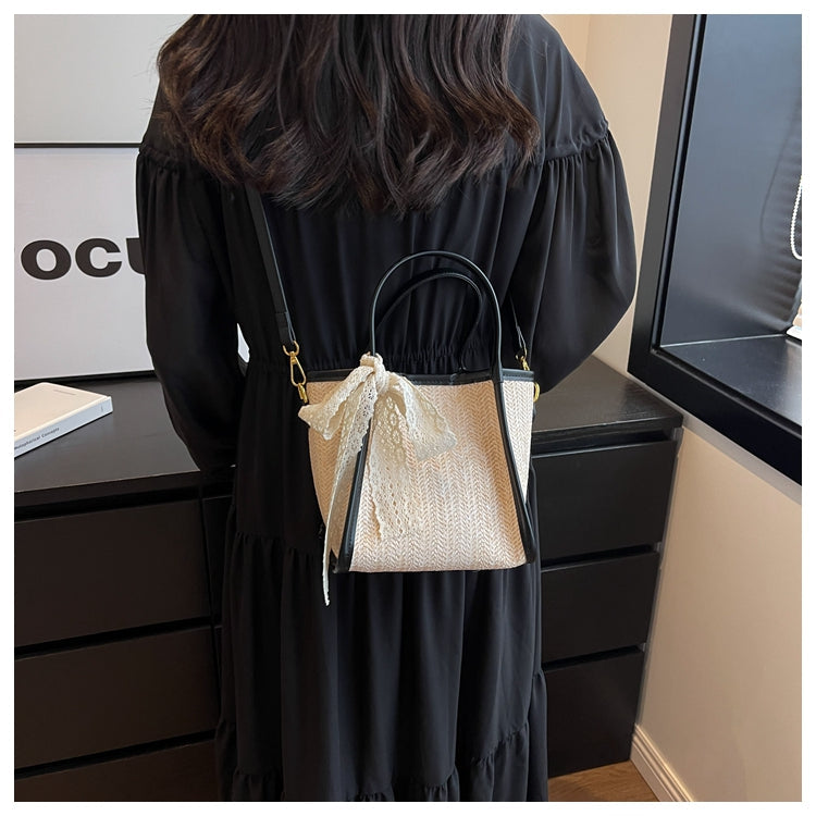 Casual all-match hand-woven commuter shoulder bag crossbody tote bag ED0376