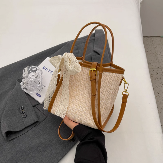 Casual all-match hand-woven commuter shoulder bag crossbody tote bag ED0376